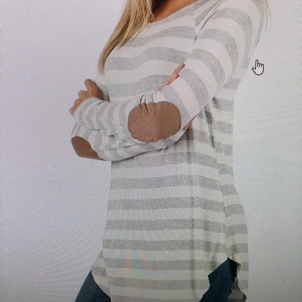 Heather Gray and White Shirt